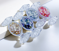Vente en gros de boîte cadeau transparente en forme de bonbon pour fête de mariage boîte de rangement pour bijoux bagues boucles d'oreilles cadeaux