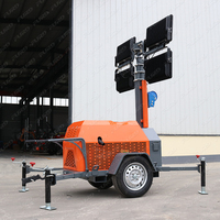 Générateur portable, tour d'éclairage mobile, 4x1000W LED, tour d'éclairage extérieur pour chantier de construction, réparation routière, travaux d'urgence