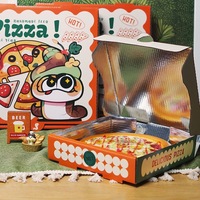 Boîtes à pizza en carton ondulé recyclé en gros pour la livraison de restaurants avec logo personnalisé