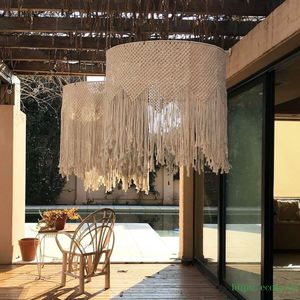 Vente chaude, abat-jour suspendu bohème de haute qualité, 100% coton, antistatique, fait à la main, accessoires en macramé du Vietnam - Product Image 3