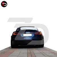 Prix de gros Kit de carrosserie personnalisé en fibre de carbone RZ pour Tesla Model S Spoiler Jupes latérales Fender Flares Lèvre arrière