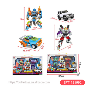 Dollar article magasin Promotion jouets <span class=keywords><strong>Robot</strong></span> bricolage fer Mecha voitures de course briques de construction ville Trans guerre <span class=keywords><strong>Chariot</strong></span> enfants cadeau - Product Image 2