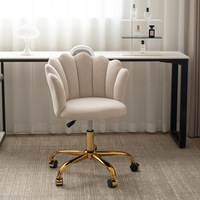 Chaise de bureau pivotante en velours à hauteur réglable, design moderne pour bureau, atelier, école