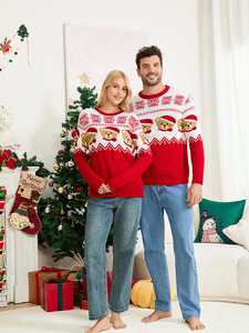 Wholesale Custom OEM Knitted <strong>Tops</strong> Sweaters Crew Neck Family Matching High-Quality <strong>Ugly</strong> Christmas Sweater Cartoon Design - Product Image 2