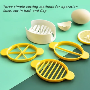 Multi-Functional 3-in-1 <b>Egg</b> Slicer Creative Plastic Kitchen Accessory <b>Egg</b> Mold Gadget New Set of Kitchen <b>Tools</b> - Product Image 4
