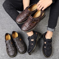 Nouveaux modèles 2025 ROME Sandales en cuir véritable faites à la main avec boucle, grande taille 48, chaussures d'été arabes de Dubaï, marque célèbre, haute qualité