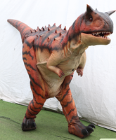 Costume de dinosaure Carnotaurus réaliste et personnalisable, avec structure métallique légère, pour intérieur/extérieur, jardin, maison, école, aire de jeux