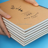 Carnet de croquis écologique à spirale, 100 feuilles, papier à dessin A4/A5/A6/B5, couverture en cuir/PVC, impression personnalisée pour cadeaux