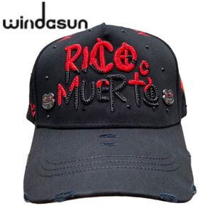 Gorras de Béisbol al por Mayor de Fábrica G5 con Visera Curva, 5 Paneles, Forro de Satén, Gamuza y Pedrería, San Judas Tadeo, Gorras Rico - Product Image 1