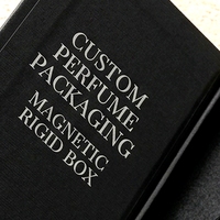 Boîte à parfum rigide de style livre noir magnétique de qualité supérieure, design écologique réutilisable pour les cosmétiques et les parfums