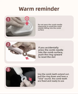 Cepillo de pelo con cojín de aire expandible y retráctil, con diseño de calavera esponjosa, anti-enredos y para masaje del cuero cabelludo, para mujer - Product Image 3