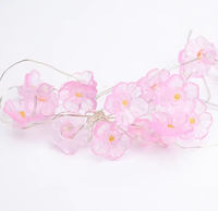 Guirlande lumineuse LED en fil de cuivre style fleur de cerisier, alimentation par piles, blanc chaud doux, pour festival, salon, décoration intérieure