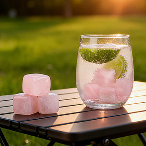 Pierres à whisky en quartz rose - Cubes réutilisables pour refroidir l'<span class=keywords><strong>alcool</strong></span> <span class=keywords><strong>sans</strong></span> diluer, gardez votre <span class=keywords><strong>boisson</strong></span> froide <span class=keywords><strong>sans</strong></span> diluer - Product Image 3