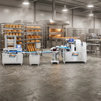 Machine à façonner le pain à trois rouleaux BK-868, ligne automatique multifonction pour toast, burger, baguette, et pain au cannelle