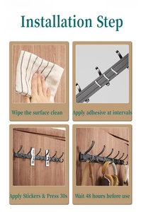 Crochets muraux robustes et modernes pour manteaux – Patères multi-usages très résistantes, installation facile pour entrée, chambre, école, rangement - Product Image 6