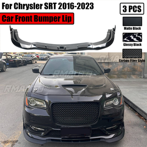 Juego de 3 Piezas de Alerón Delantero para Chrysler 300 C S SRT 2016-2023, Divisor de Parachoques, Kit de Carrocería de Fibra de Carbono Negro Brillante - Product Image 1