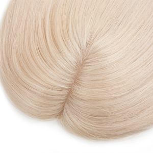 Sistema capilar Yuanzhen Factory Fishnet Topper con cutícula alineada, cabello virgen europeo, tupé para mujeres blancas - Product Image 5