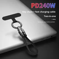 Kabel Data pelindung kepang aluminium Aloi pengisian cepat PD240W baru dengan tipe-c untuk penggunaan mobil ponsel Android
