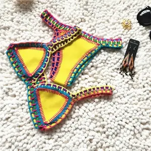 Vlink Bikini seksi baju renang musim panas Neoprene Bikini pakaian pantai pakaian renang wanita dua potong pakaian mandi Brasil untuk wanita