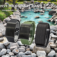 SANVNET H59 MAX Bracelet intelligent sans écran, 170 modes sportifs, 30 jours en veille, surveillance de la santé 24h/24, oxygène sanguin, navigation GPS, 1 ATM