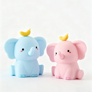 Soft Silicone <b>Elephant</b> Cute Night Light Tap Control Modern Design LED Room <b>Decoration</b> Bedroom Lamp For Kids Sleeping - Product Image 5