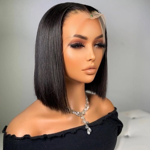 Xbl preplucked ren phía trước Tóc Giả đầy đủ nguyên Trinh Nữ tóc con người thẳng sâu sóng <span class=keywords><strong>Bob</strong></span> ren tóc giả trong suốt Brazil ren - Product Image 1