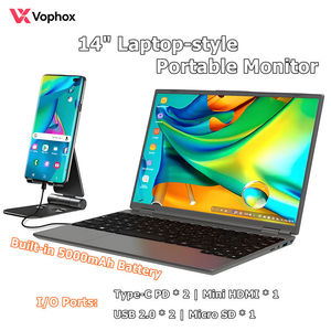 <span class=keywords><strong>Monitor</strong></span> Portatile OEM Personalizzato da 14 Pollici Stile Laptop con Tastiera, Batteria da 5000mAh, Schermo Type-C per Viaggi, Lavoro e Telefono - Product Image 1