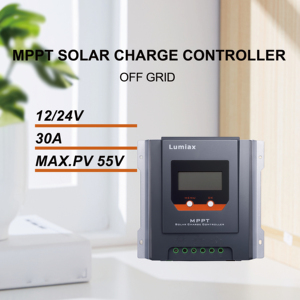 Lumiax MT3075-BT/RS485 MPPT 30A 태양열 충전 컨트롤러 12V 24V 시스템 호환 390/780W 최대 PV 전력 55V/50V Lifepo4 충전 - Product Image 2