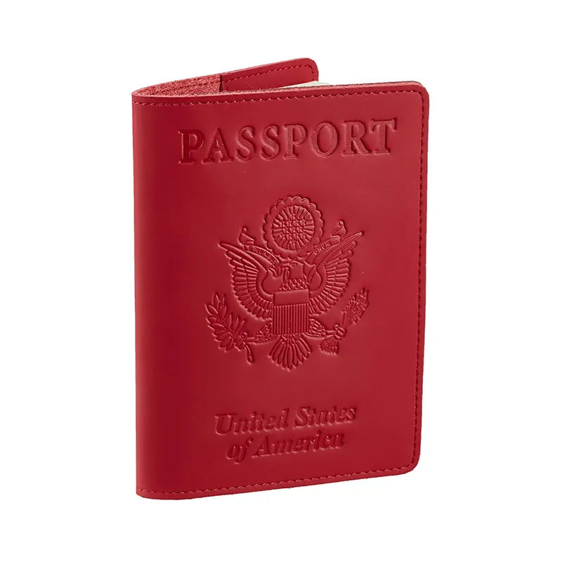 Alta Qualidade Design Personalizado Couro Limpar Passaporte Capa Rfid Bloqueio Titular Do Cartão De Passaporte