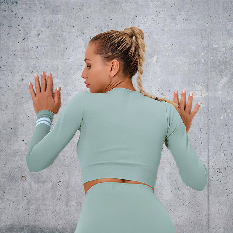 New Product 8 colors Factory Wholesale Women Seamless Bandeau Strapless Girl Sexy long sleeve Popular