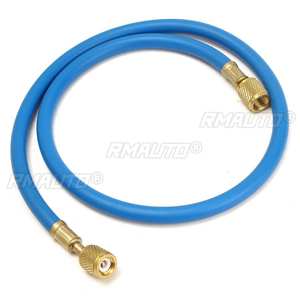 Tuyau de recharge de climatisation R134A 90CM, adaptateur de mesure de réfrigérant, tuyau de liquide frigorigène 15MM pour climatiseur R410a R22 R12 1/4" SAE - Product Image 3