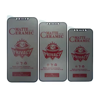 Pelindung Layar Anti Spy Fleksibel Keramik PMMA Matte Privasi untuk iPhone 11 12 13 14 15 16 Pro Max XS Max