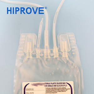 Bolsa de Recolección de Sangre Desechable para Transfusión Médica, Cuádruple, Individual, Doble, Triple, con Anticoagulante CPDA-1, Tamaños 250mL-500mL - Product Image 6
