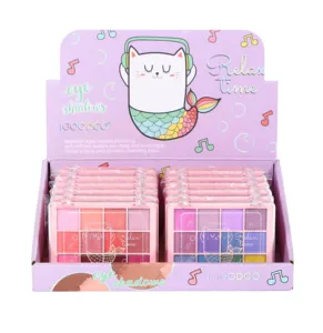 12 Stück/Karton 12-Farben-Eyeshadow-Palette 4 Arten Großhandel Kinder-Makeup-Set