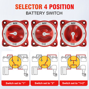 Interrupteur rotatif à double circuit Blue Sea Systems 5511E 32V DC pour batterie de voiture, protection contre l'allumage - Product Image 4