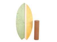 Planche d'équilibre en bois pour enfants avec butée réglable, planche de surf en bois Wavar Yoga pour la remise en forme