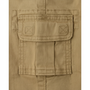 กางเกงคาร์โก้แบบดึงขึ้นกลางขาทรงหลวมสำหรับเด็กสำหรับกลางแจ้งกางเกงแบบมีเชือกผูกผ้าลินินปิด/ละอองลอย/ใหม่ - Product Image 1