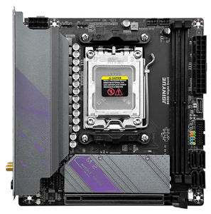 JGINYUE <span class=keywords><strong>Motherboard</strong></span> mini-itx B650I Night Devil AM5 mendukung <span class=keywords><strong>AMD</strong></span> 7500F/7600X/7800X3D/7900X/7950X CPU <span class=keywords><strong>DDR5</strong></span> - Product Image 1