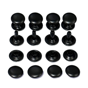 Vente en gros de rivets à double capuchon en laiton massif noir mat pour sac à main - Product Image 1