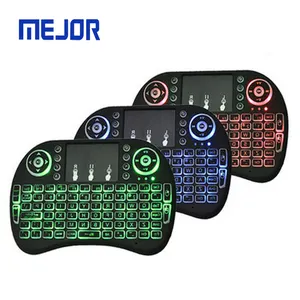 Fly touch keyboard mini Teclado, papan ketik game nirkabel mouse Led 2.4G RGB, gadget USB multi game