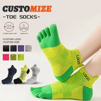 Chaussettes de sport Jingwen OEM à 5 orteils, logo personnalisé CE OEKO-TEX, ODM