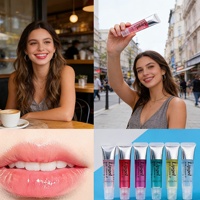 Base de gloss transparente pour lèvres, soin hydratant repulpant végétalien pour lèvres sèches et gercées, huile teintée pour les lèvres, marque privée