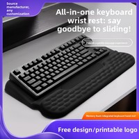 Support de clavier mécanique, support de poignet pour ordinateur de bureau, support de poignet en mousse à mémoire de forme, tapis de souris ergonomique en gros