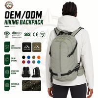 Sac à dos de randonnée léger 32L en nylon résistant à l'eau, personnalisé pour la vente en gros, idéal pour la gym, l'alpinisme et les voyages