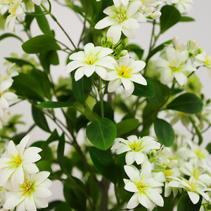 Jazmín Artificial de Alta Calidad con Flores Blancas de Plástico, Hojas Artificiales Realistas, 120 cm de Altura, para Interiores/Exteriores - Product Image 6