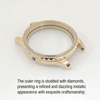 Fabrication sur mesure de pièces de montres en acier inoxydable plaqué or par usinage CNC, fabricant de composants de boîtiers et de lunettes de montres OEM ODM