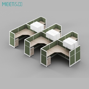 Modern Modular Wooden Office <b>Workstation</b> <b>Desk</b> High-Partition Acoustic Privacy Cubicles Soundproof Extendable Design for Home Use - Product Image 4