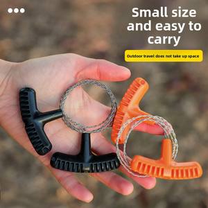Sierra de mano portátil <span class=keywords><strong>para</strong></span> exteriores con cadena de alambre, sierra de cuerda hecha a mano, sierra de madera con mango en T, herramienta de supervivencia integral <span class=keywords><strong>para</strong></span> camping - Product Image 4