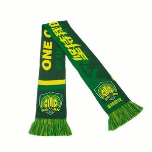 Custom Logo Mini Fans Football Scarf Acrylic Flat Knitting <b>Machine</b> Printing Jacquard Football Soccer Fan Scarf - Product Image 1