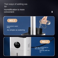 Nouvel humidificateur industriel ultrasonique de 28 litres avec contrôle d'humidistat, faible bruit (46-70 dB), grande capacité, pour l'humidification des ateliers